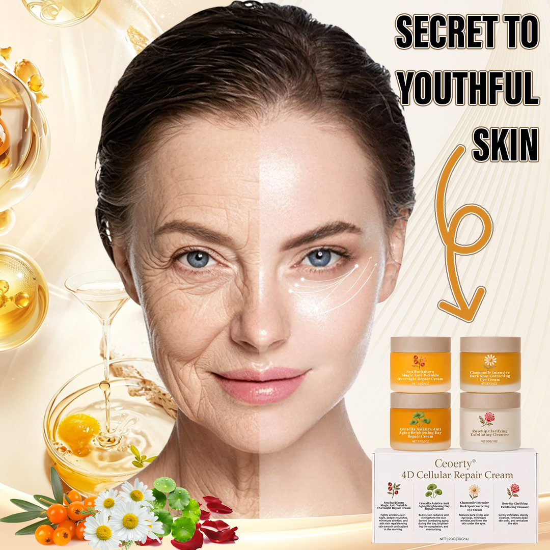 Ceoerty® 4D Cellular Repair Cream🥀✨ — Say Goodbye to Dry, Dull & Tired-Looking Skin💧, Smooth Fine Lines & Firm Mature Skin 💖, Restore a Plump Youthful Glow 📈, Daily 4D Repair ✅, Try It Now! 🔥