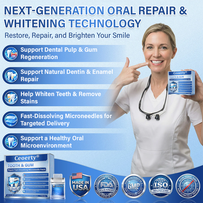 Ceoerty® Tooth & Gum Care Fast-Dissolving Microneedle Patch
