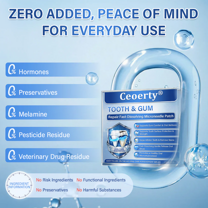 Ceoerty® Tooth & Gum Care Fast-Dissolving Microneedle Patch