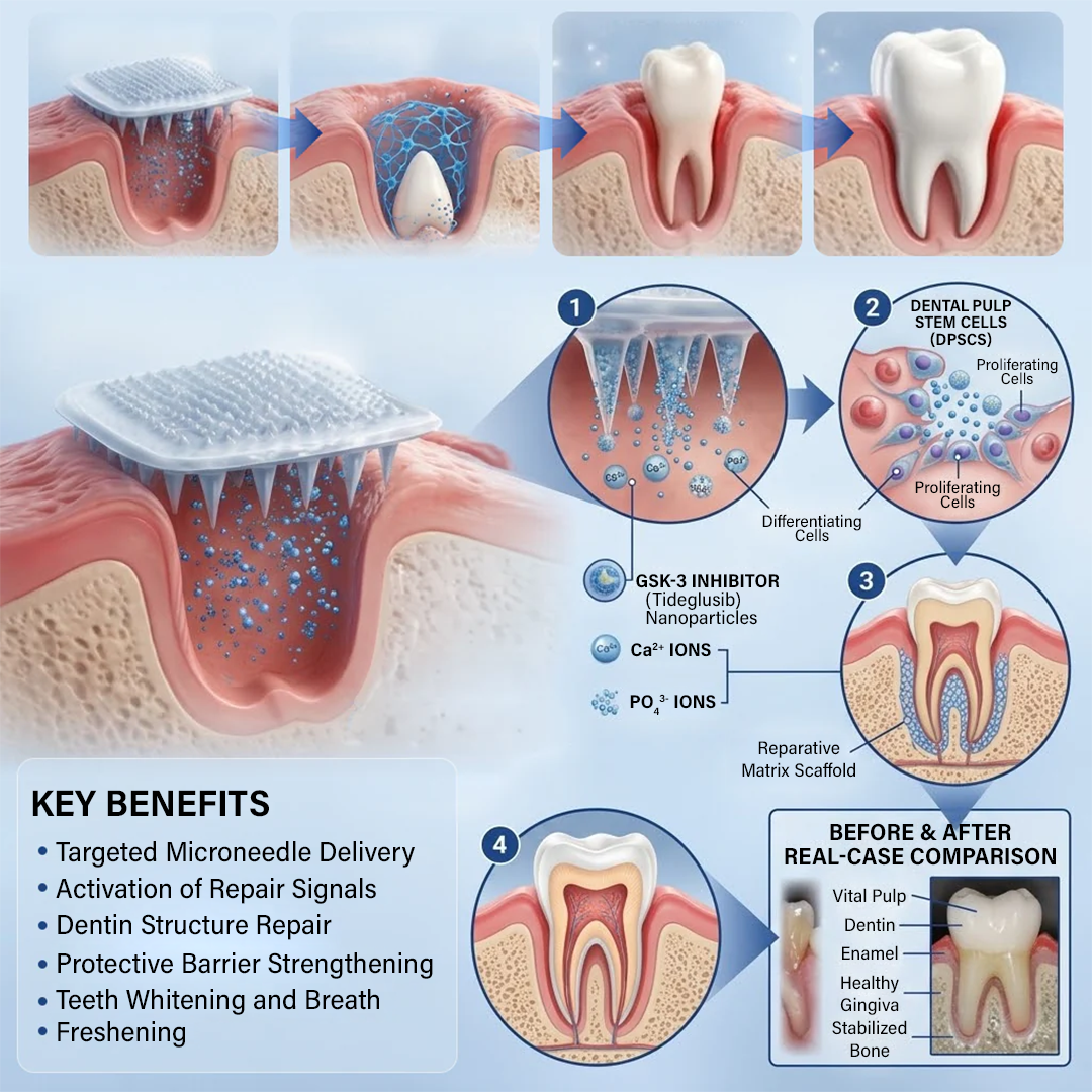 Ceoerty® Tooth & Gum Care Fast-Dissolving Microneedle Patch