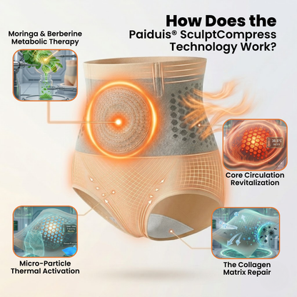 Paiduis® SculptCompress Moringa Berberine 4-in-1 Micro-Particle Fat-Burning Shorts