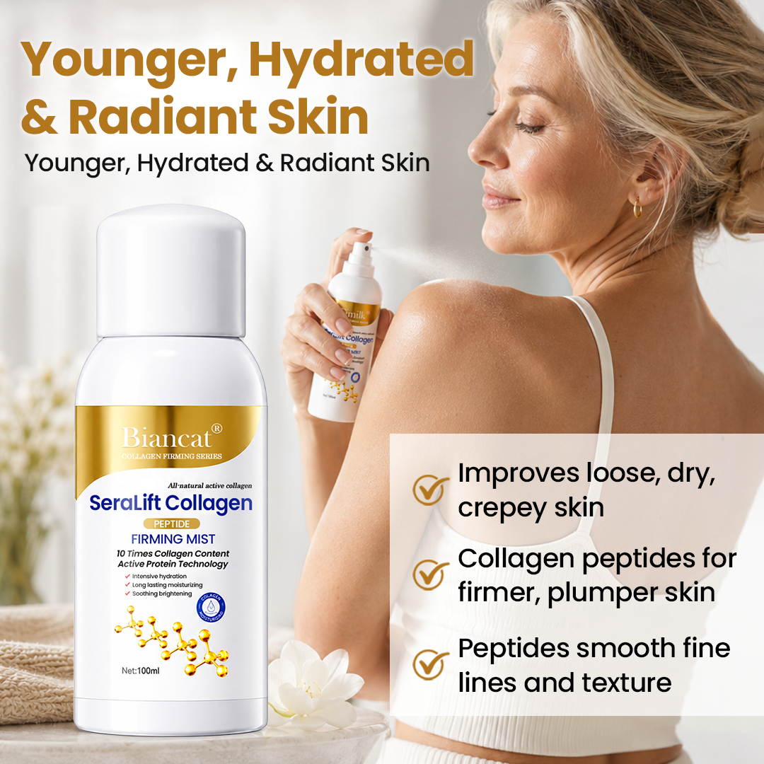 ✨ FIRM • SMOOTH • HYDRATE Biancat® SeraLift Collagen Peptide Firming Mist  💧 For loose, dry & crepey-looking body skin — lightweight, fast-absorbing, non-greasy.