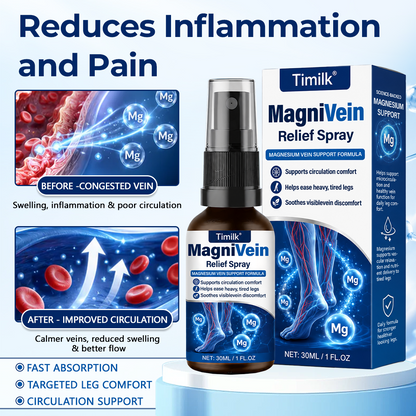 💙 US Official Store: Timilk® MagniVein Relief Spray 🦵 (Helps ease heavy, swollen legs, supports circulation comfort, soothes visible vein discomfort, and refreshes overworked legs)